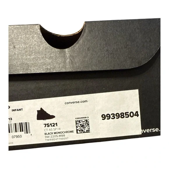 2/$20 Converse Chuck Taylor All Star High-Top Sneaker - Infant - All Black - Picture 5 of 5